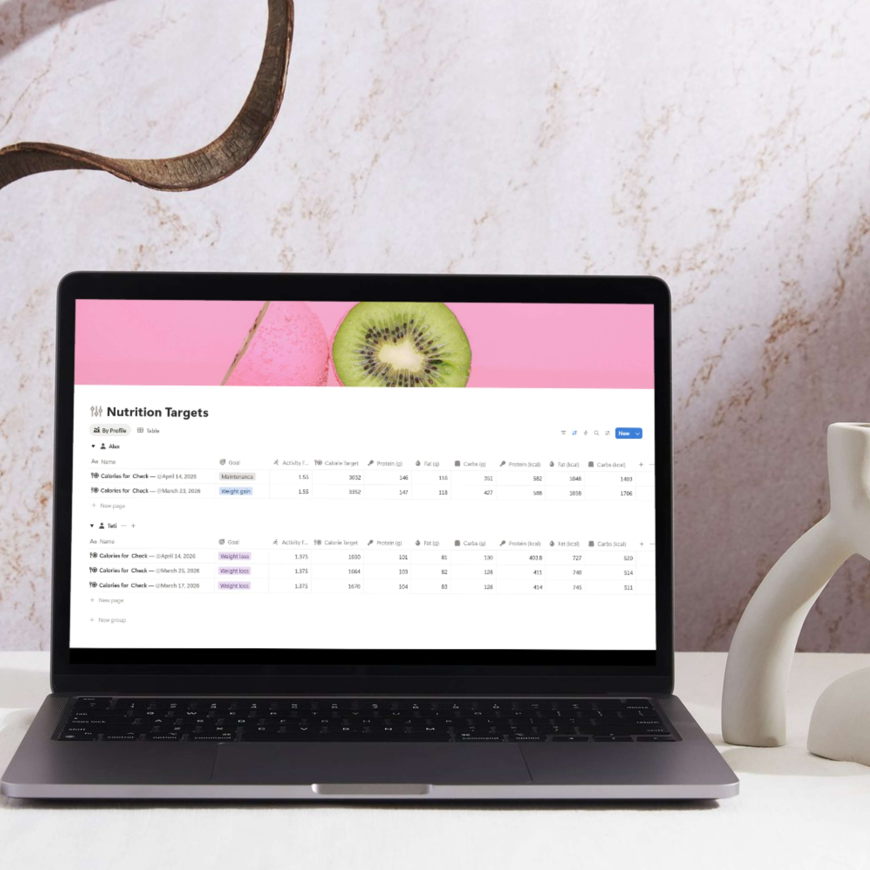Body & Nutrition Tracker check-in workflow