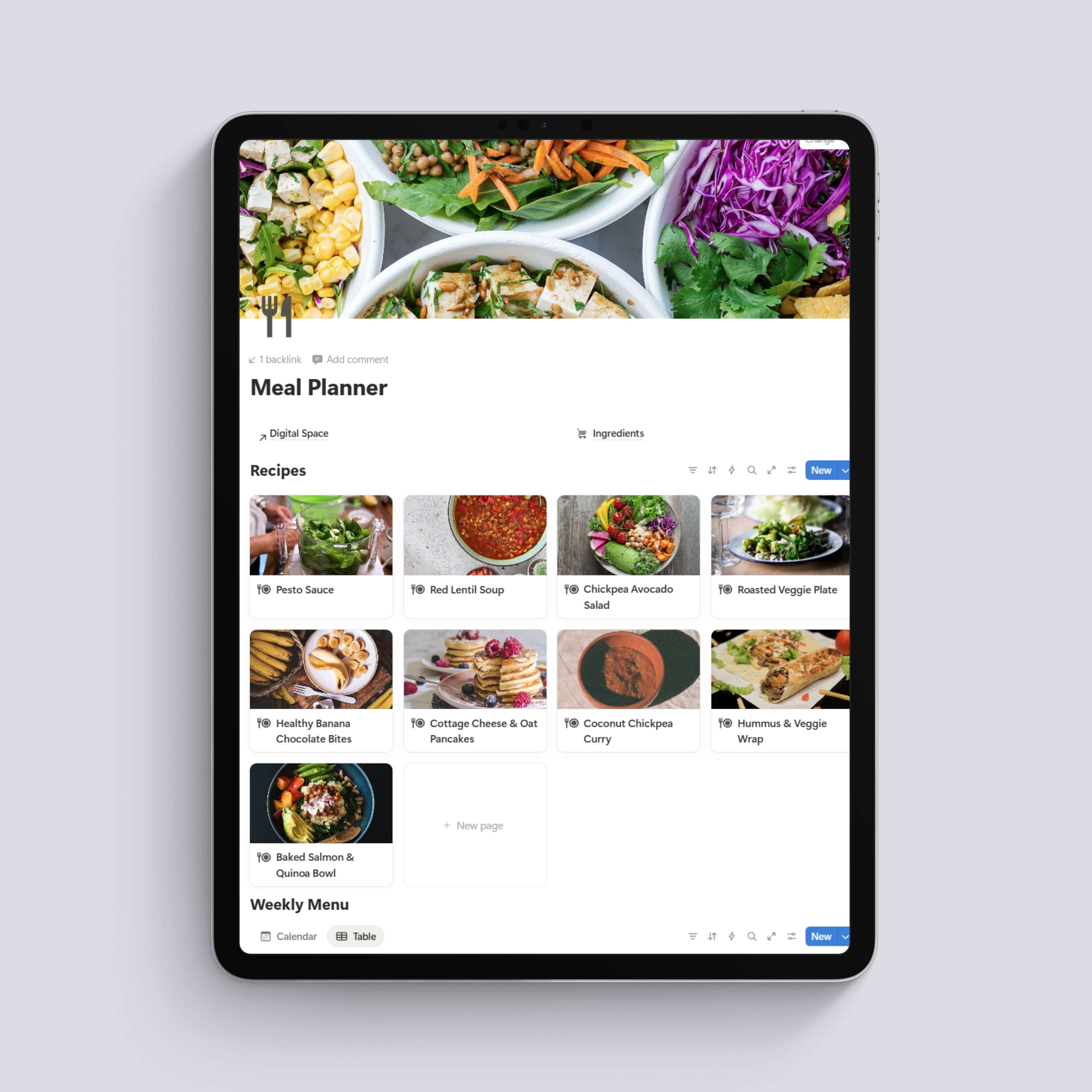 Nutrition Meal Planner